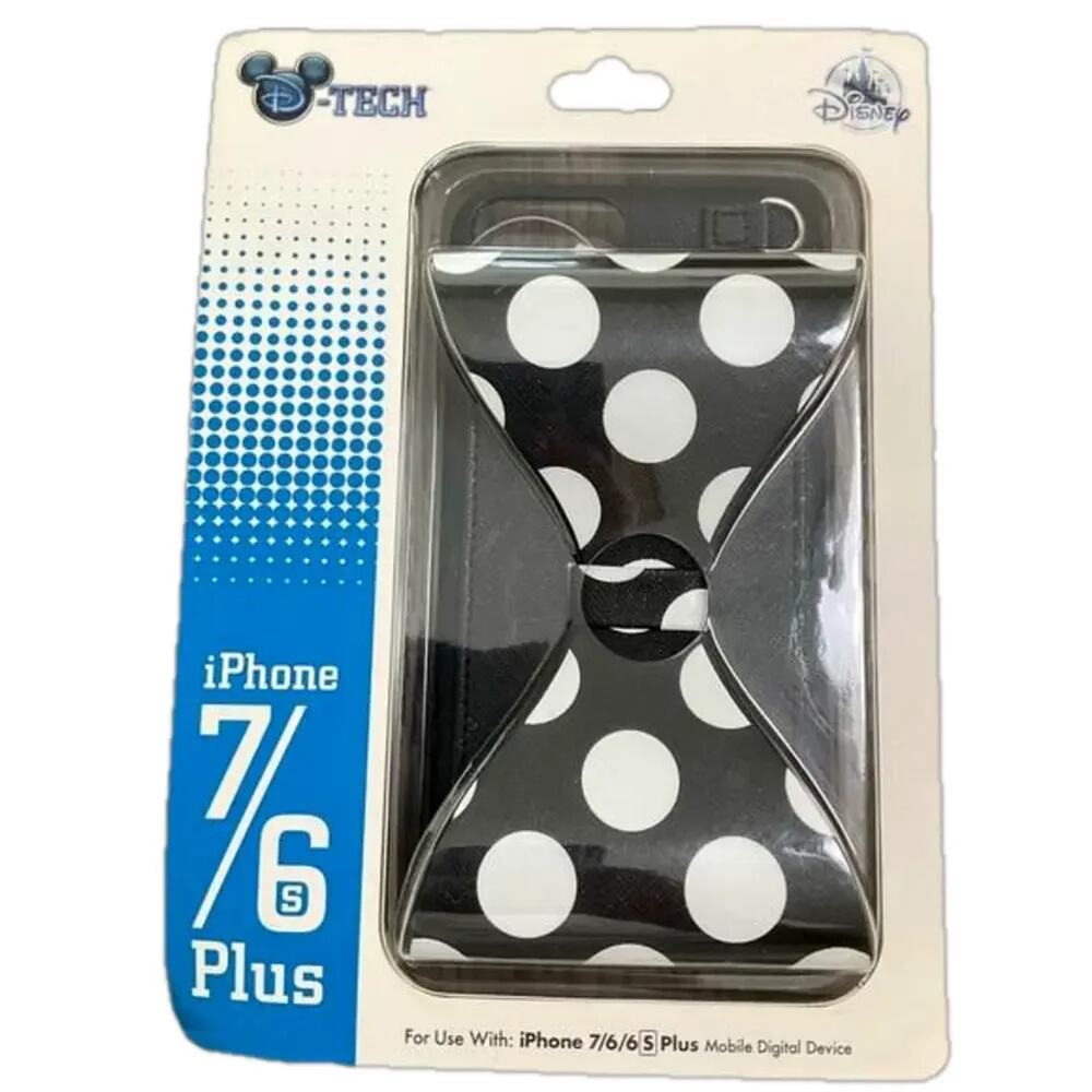 Disney D-Tech iPhone 7/6S Plus Mobile Digital Device Minnie Bow Black White NEW